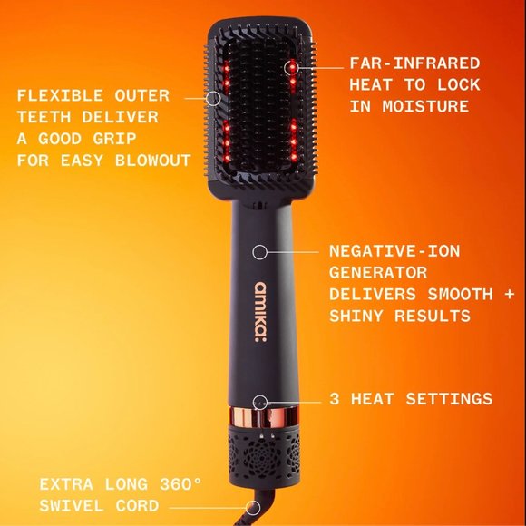 amika: double agent 2-in-1 blow dryer + straightening brush - Picture 5 of 7